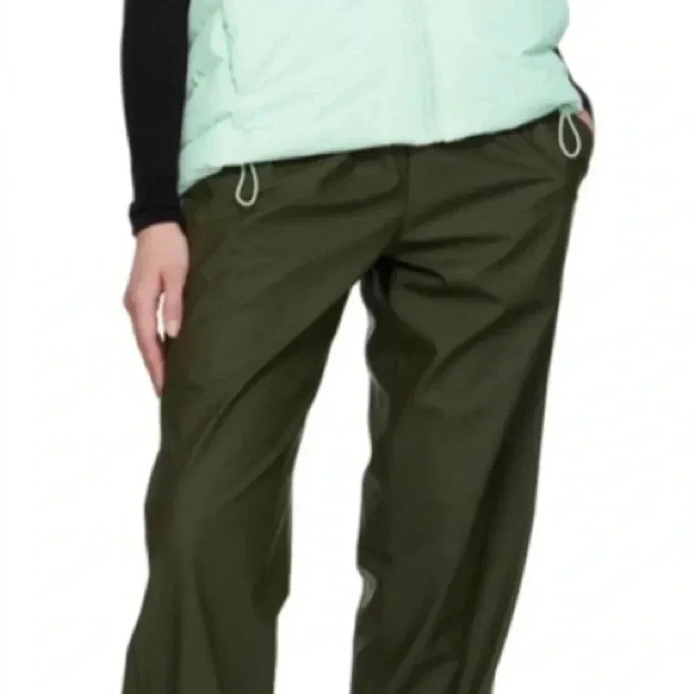 NWT Rains Loop Vest Waterproof, Windproof Hood Mineral Green Large Full Zip